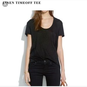 Teal Madewell time off linen tee